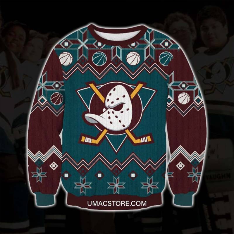 The Mighty Duck V3 3D Print Ugly Christmas Sweatshirt