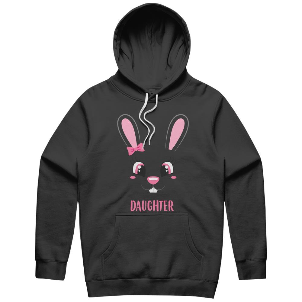 Daughter Bunny Face Funny  Easter Rabbit Family Matching Set Hoodie