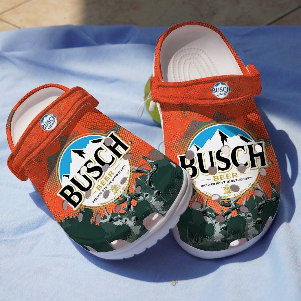 Busch Beer Deer Hunting Clogs Classic A124 Gift For Lover Rubber Clogs Clogband Clogs, Comfy Footwear