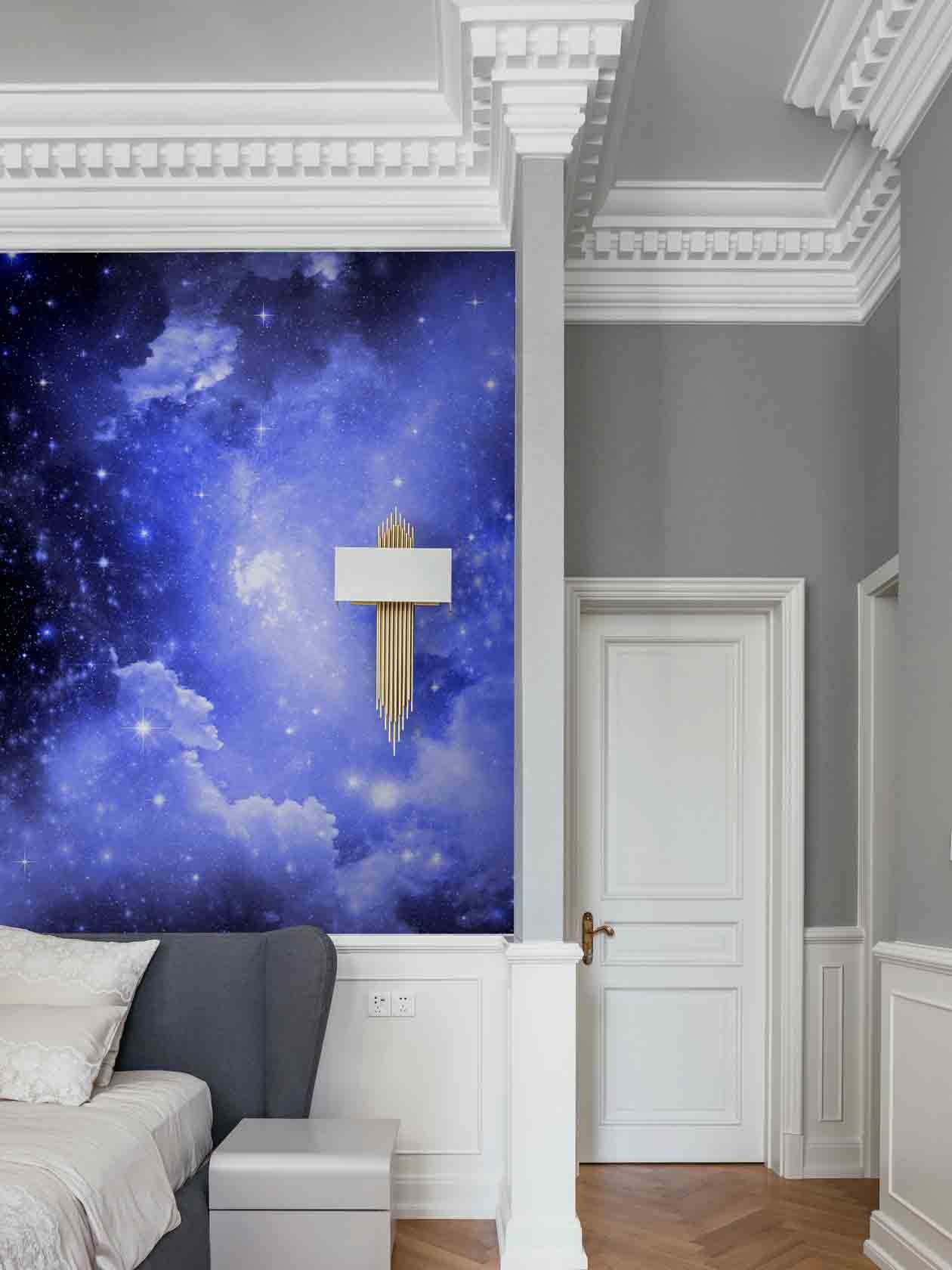 3D Blue Universe Nebula Star Sky Wall Mural Wallpaper 06