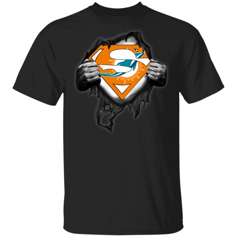 Merry Christmas Football Team Superhero Miami-Dolphin Shirt