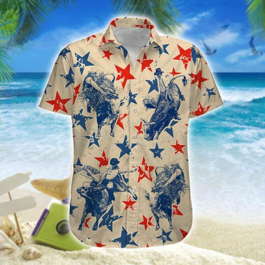 America Bull Riding Hawaii Shirt For Men Women Adult Ha79214