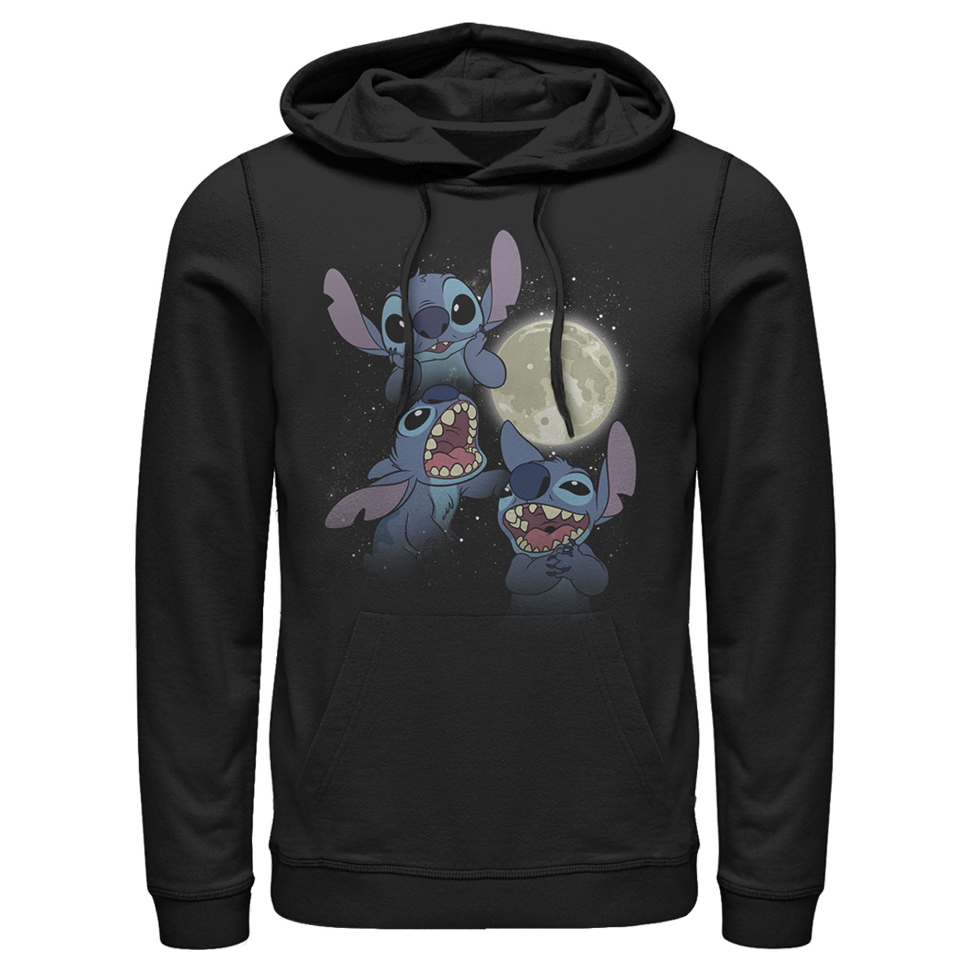 Men’S Lilo & Stitch Howling At The Moon Pull Over Hoodie