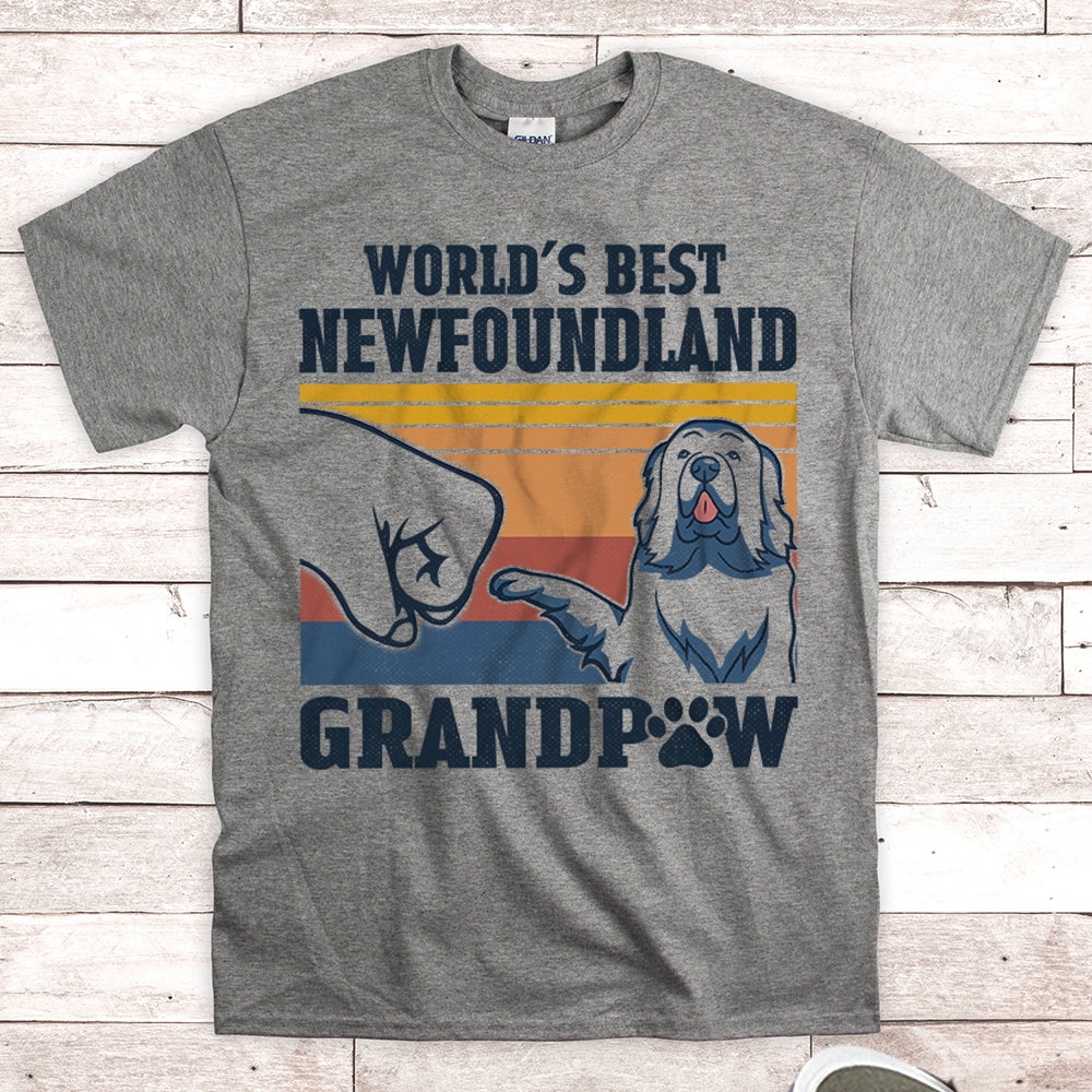 World’S Best Newfoundland Grandpaw Shirt Gift For Newfoundland Grandpa M0402 Nh95