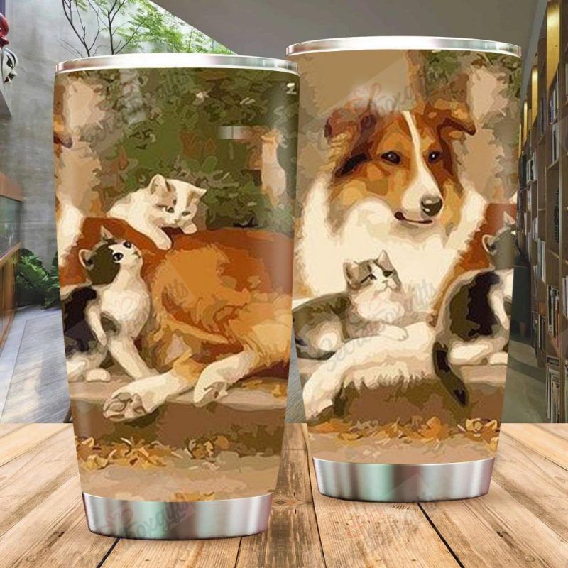 Personalized Dog With Kitten Xa0102134Cl Tumbler