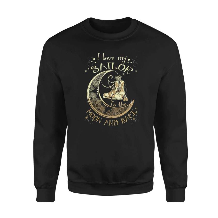Navy – I love my Sailor to the moon and back – Standard Fleece Sweatshirt