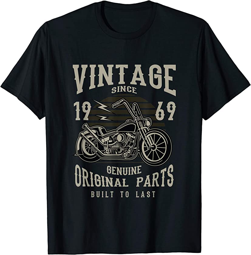 1969 Birthday Retirement Vintage Retro Motorcycle Chopper T-Shirt