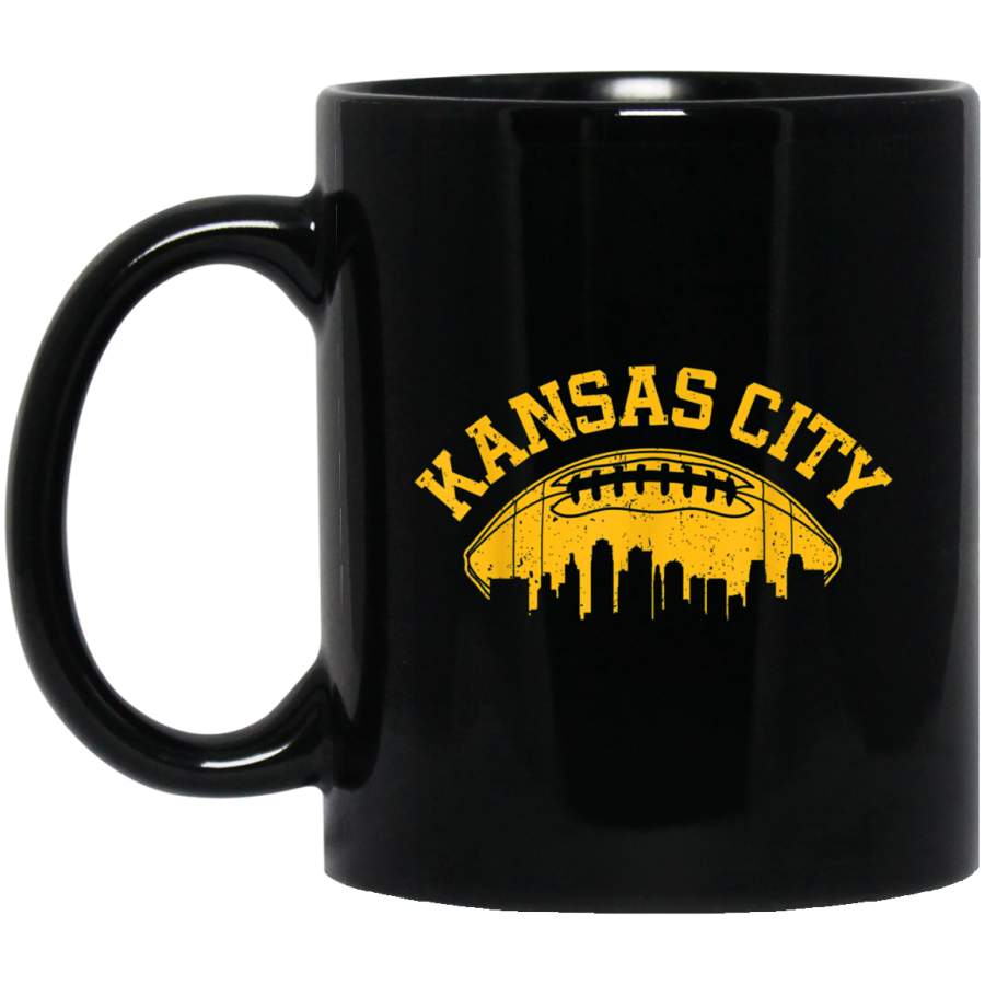 Kansas City Football Vintage KC Skyline Missouri Retro Mug