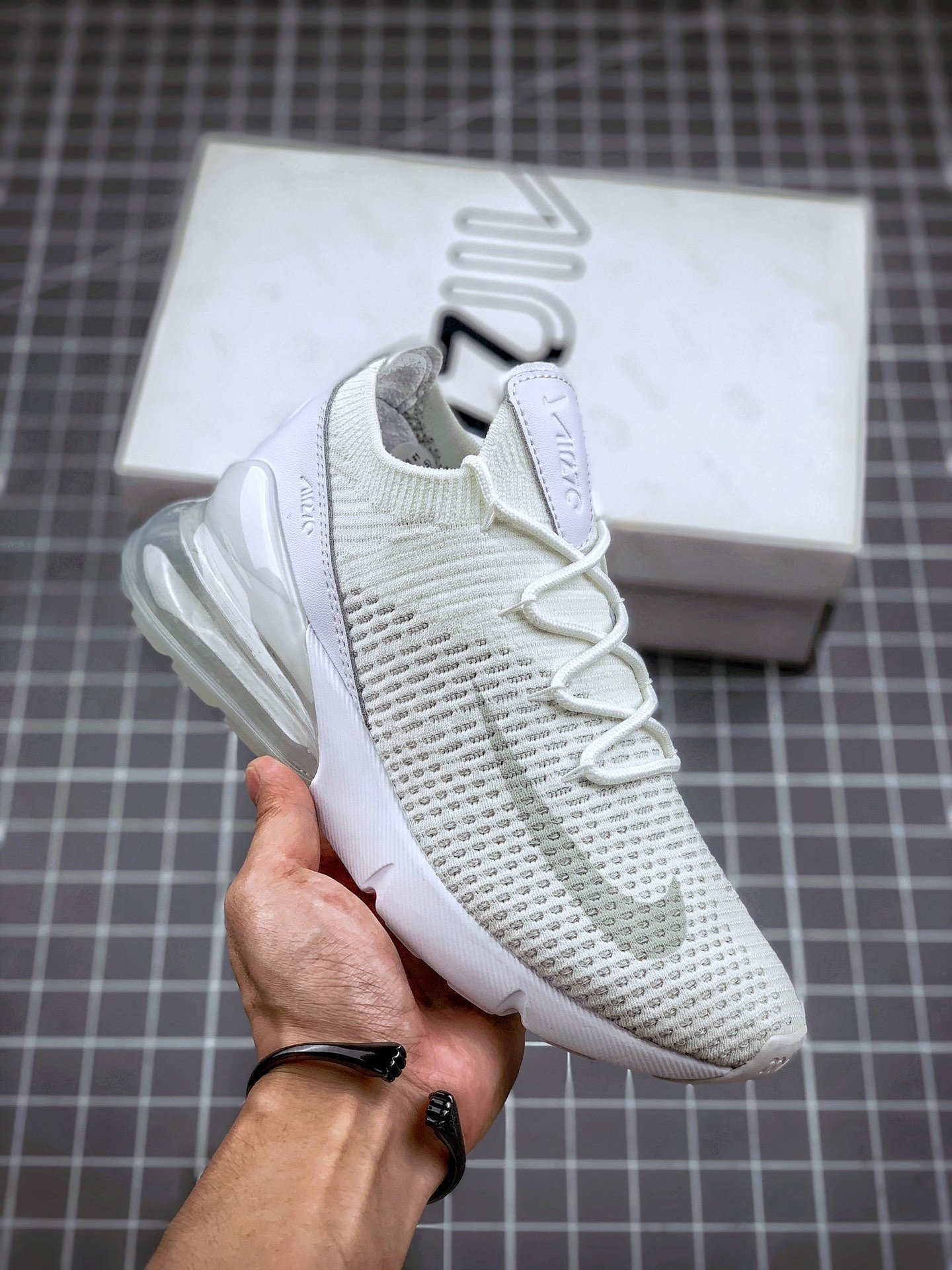 Nike Air Max 270 Flyknit Triple White AO1023-102 5339830