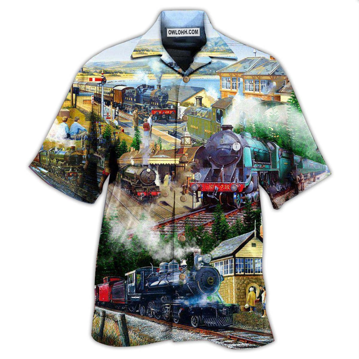 Train Life Is The Train Not The Station – Hawaiian Shirt  – Owl Ohh