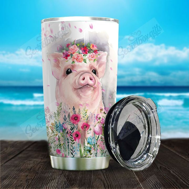 Personalized Pig Flower Nc1610010Cl Tumbler