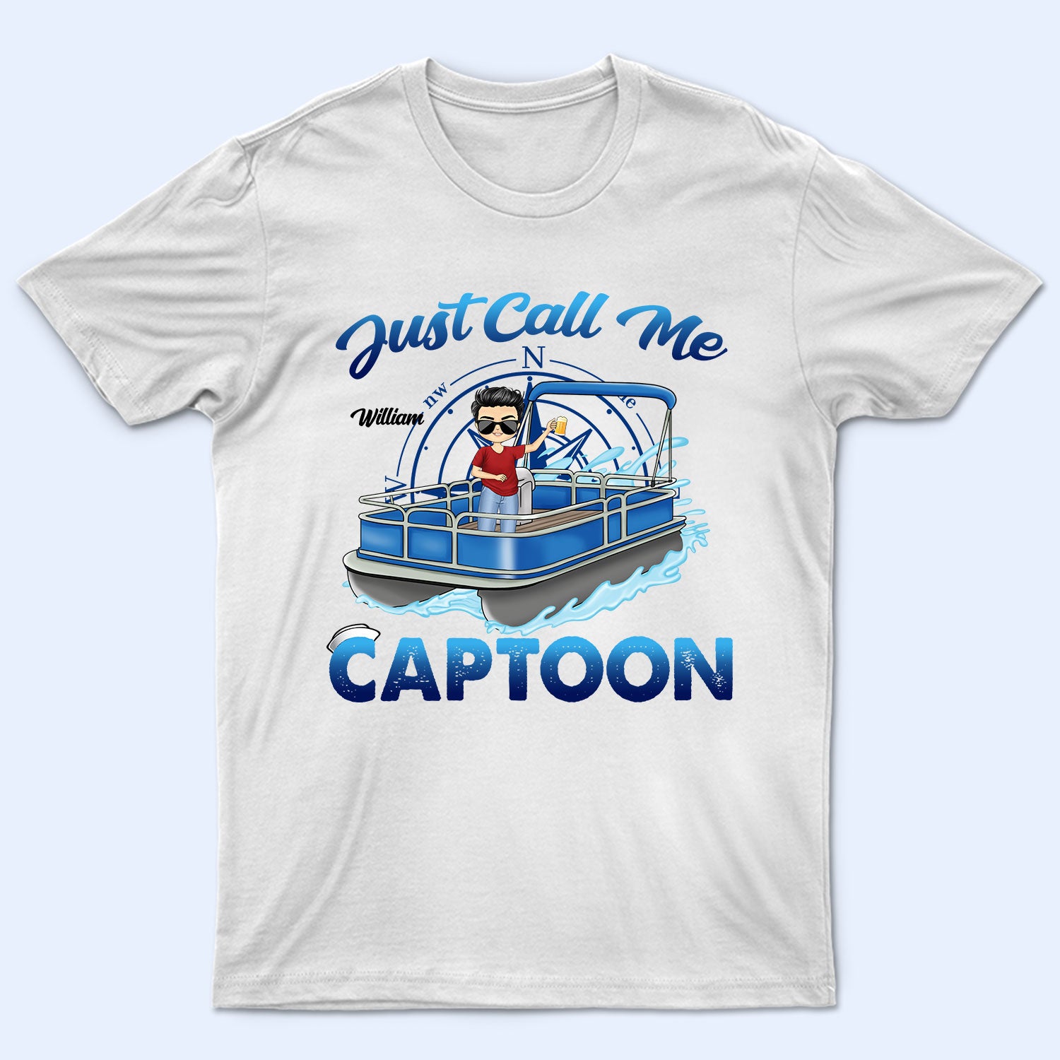 Just Call Me Captoon – Gift For Pontooning Lovers, Lake Lovers, Pontoon Owners, Travelers – Personalized T Shirt