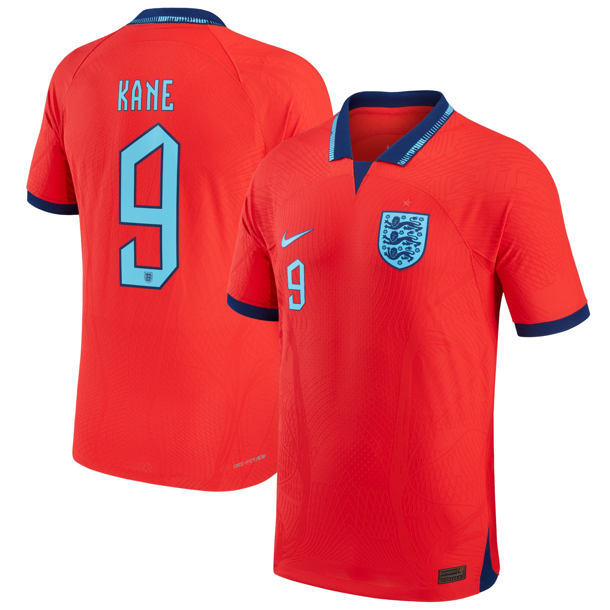 Harry Kane England National Team 2022/23 Away Vapor Match Authentic Player Jersey – Red