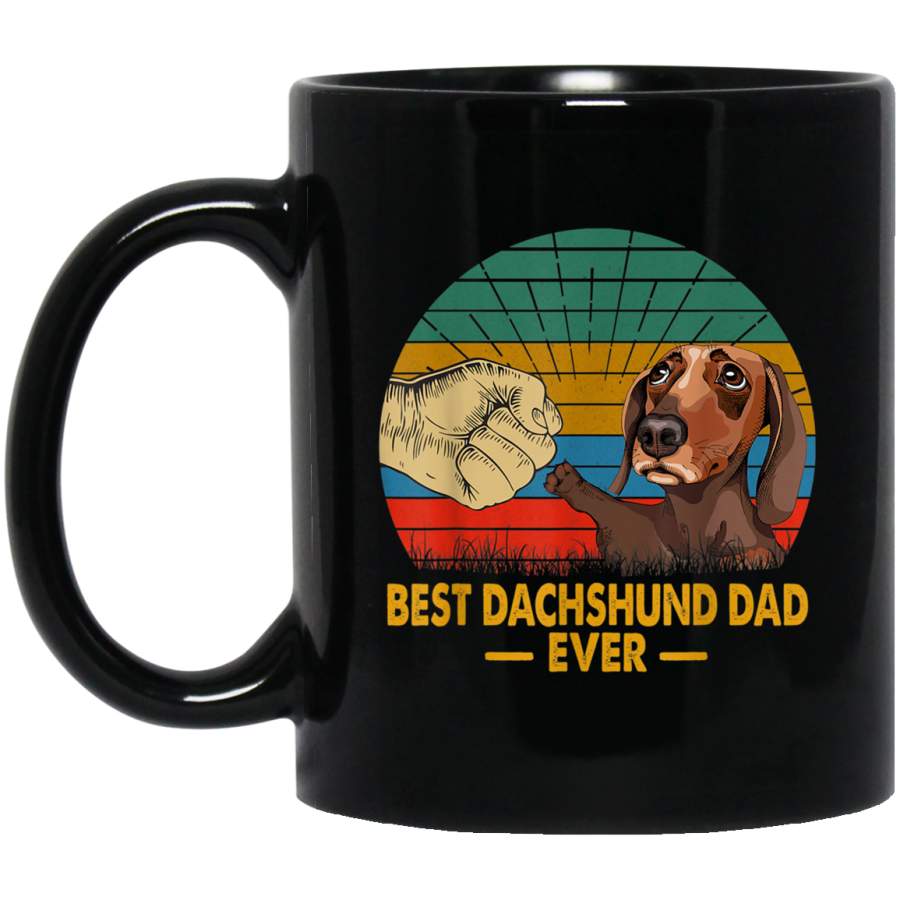 Vintage Best Dachshund Dad Ever Funny Dog Lovers Mug