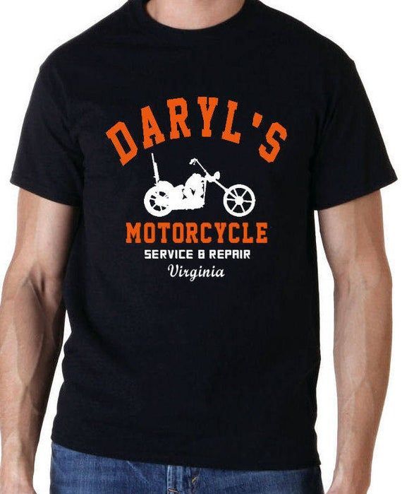 The Walking Dead Daryls Motorcycle Service Zombie Tv Shirt