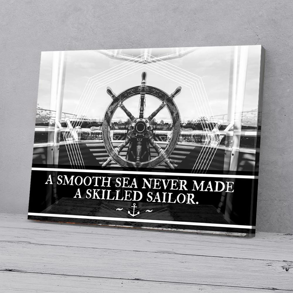 Canvas Prints A Smooth Sea Never Made A Skilled Sailor Business Canvas Wall Art Home Decoration