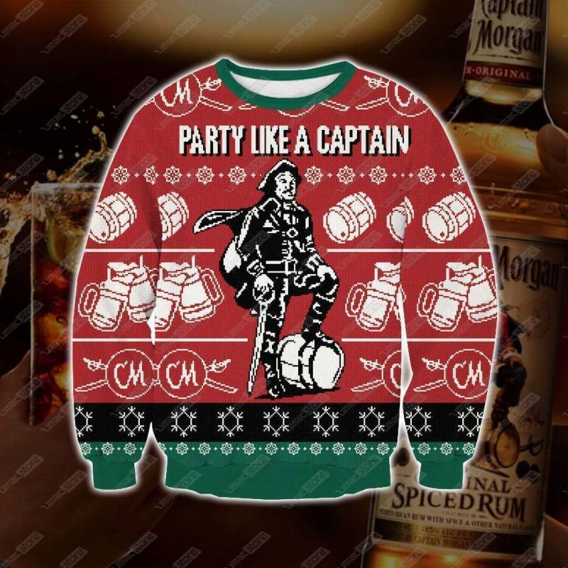 Captain Morgan V2 3D Print Ugly Christmas Sweatshirt