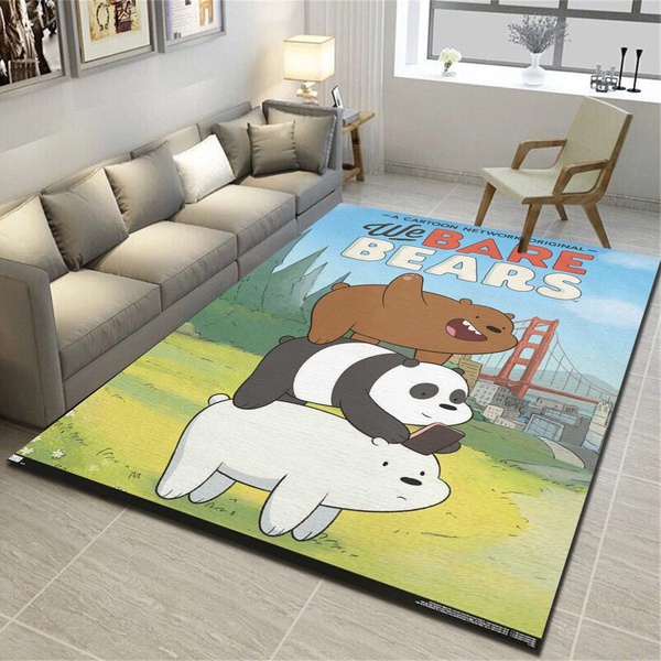 We Bare Bears Key Art Area Rug, Living Room Carpet