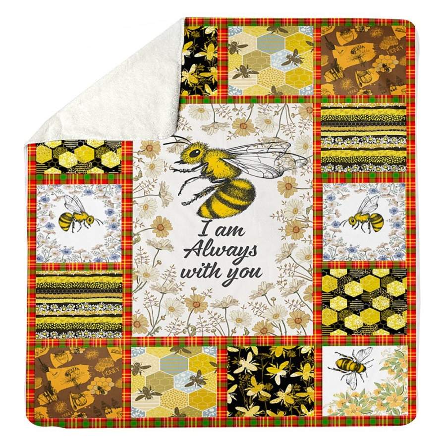 Bee I Am Always With You Sherpa Blanket