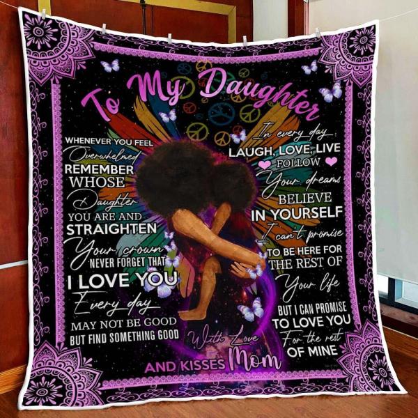 To My Daughter Blanket, From Black Mom Blanket