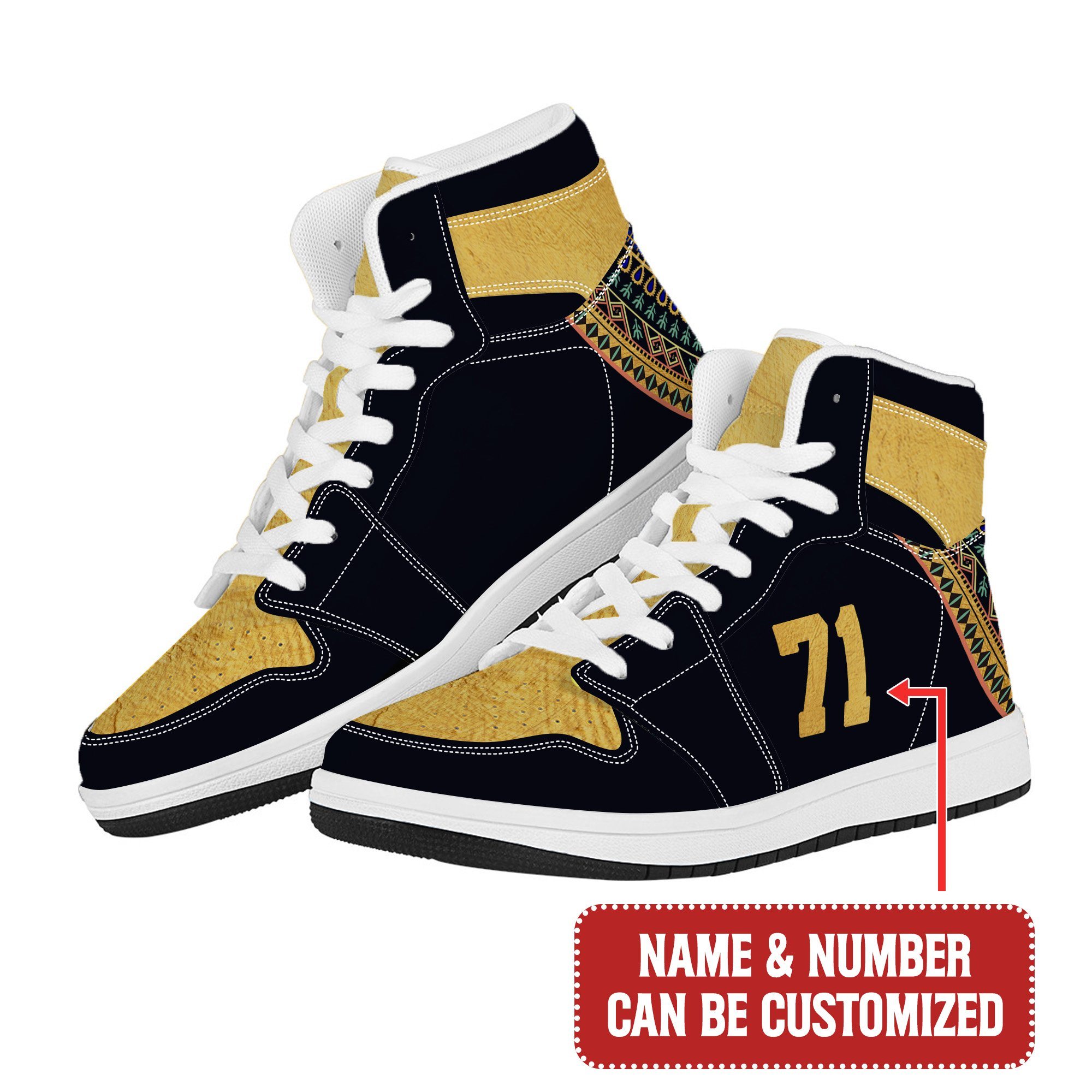 Personalized Dashiki High Top Sneakers