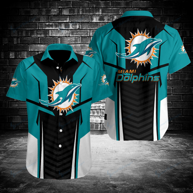 Miami Dolphins Button Shirt Bg878