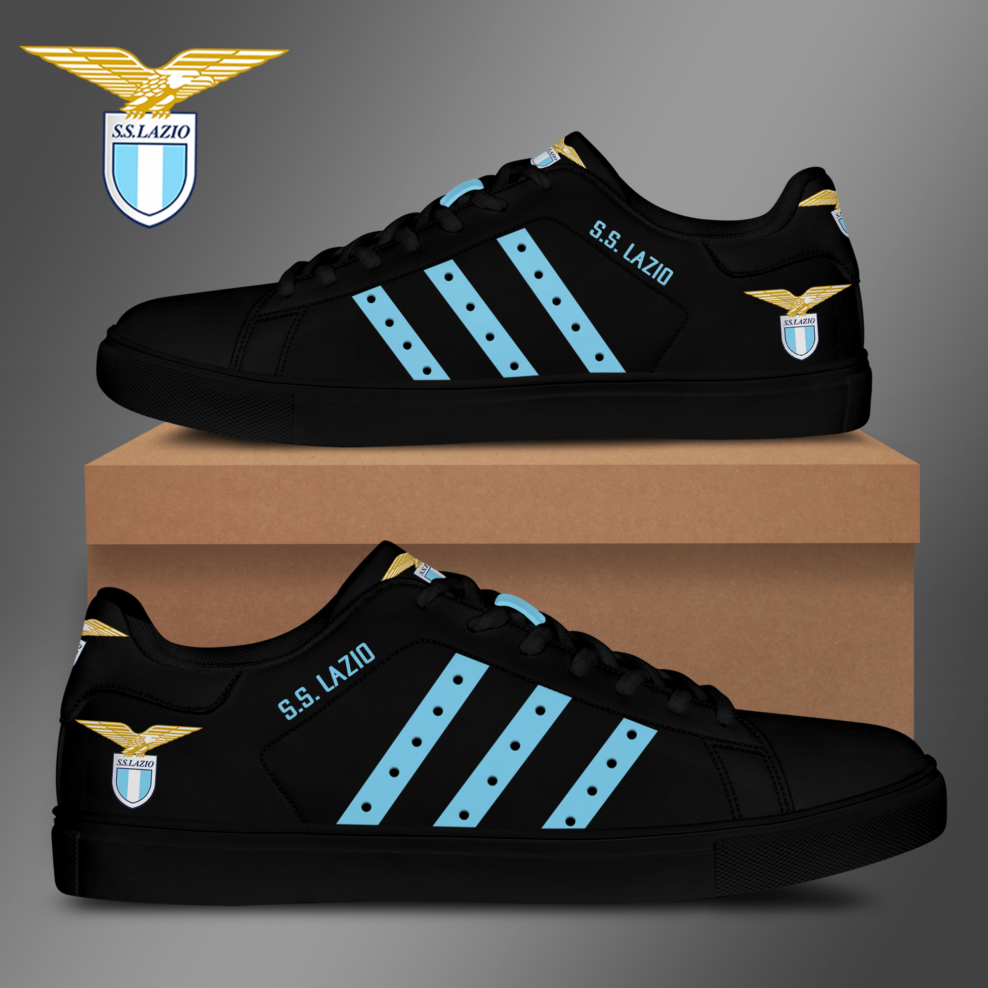 S.S. Lazio Leather Low Top Shoes V3