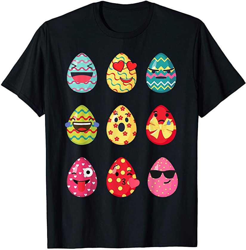 Cute Emojis Kids Easter Day Bunny Rabbit T-Shirt