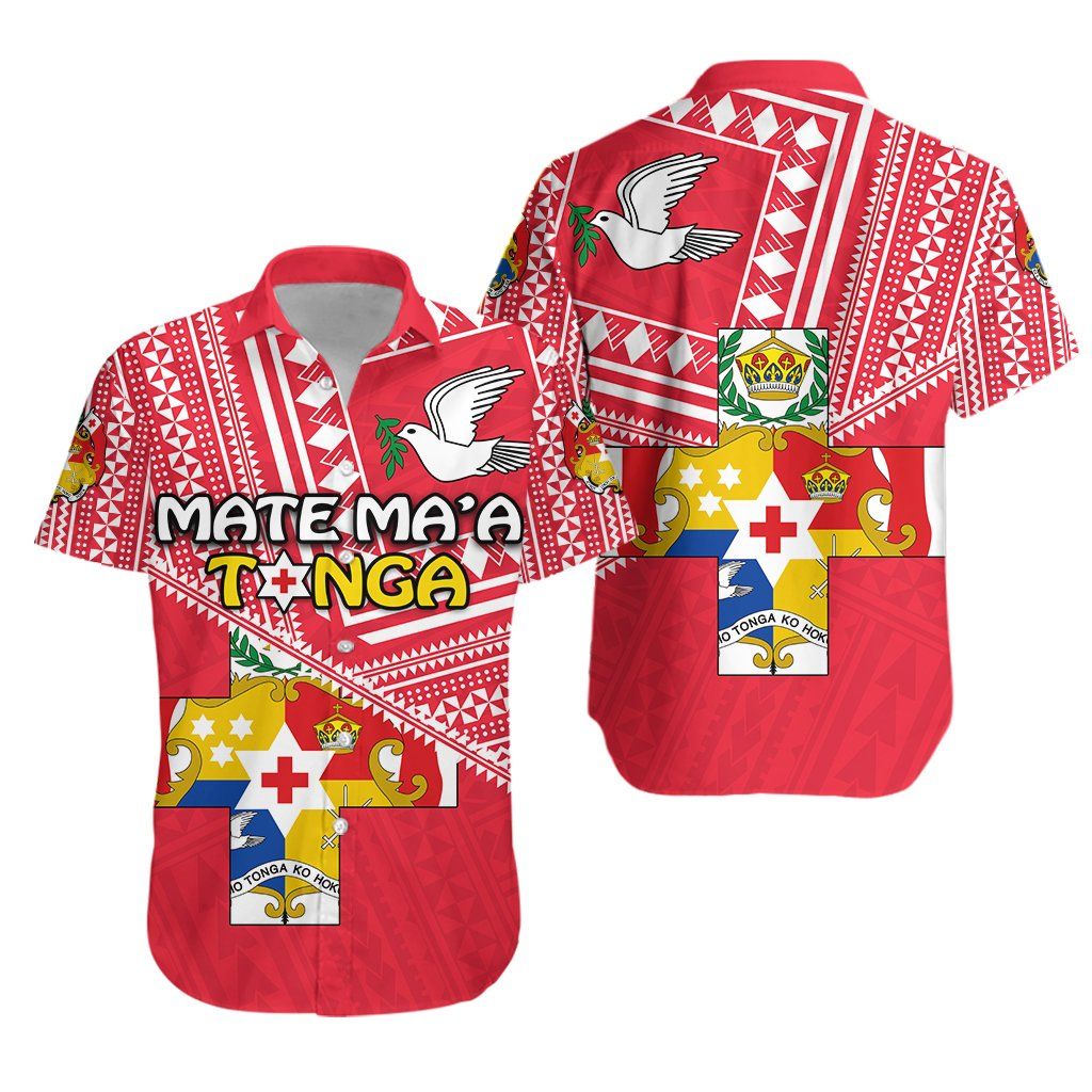 Mate Tonga Red Hawaii Shirt Coat Of Arms Ha50247