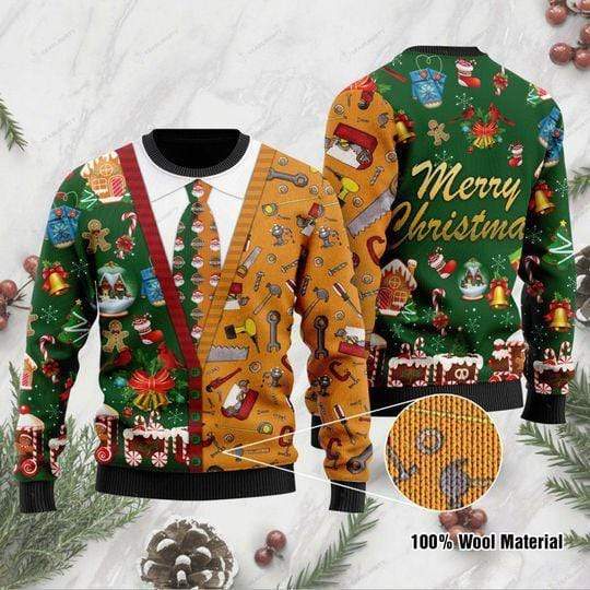 Carpenter Merry Christmas Ugly Sweater #H