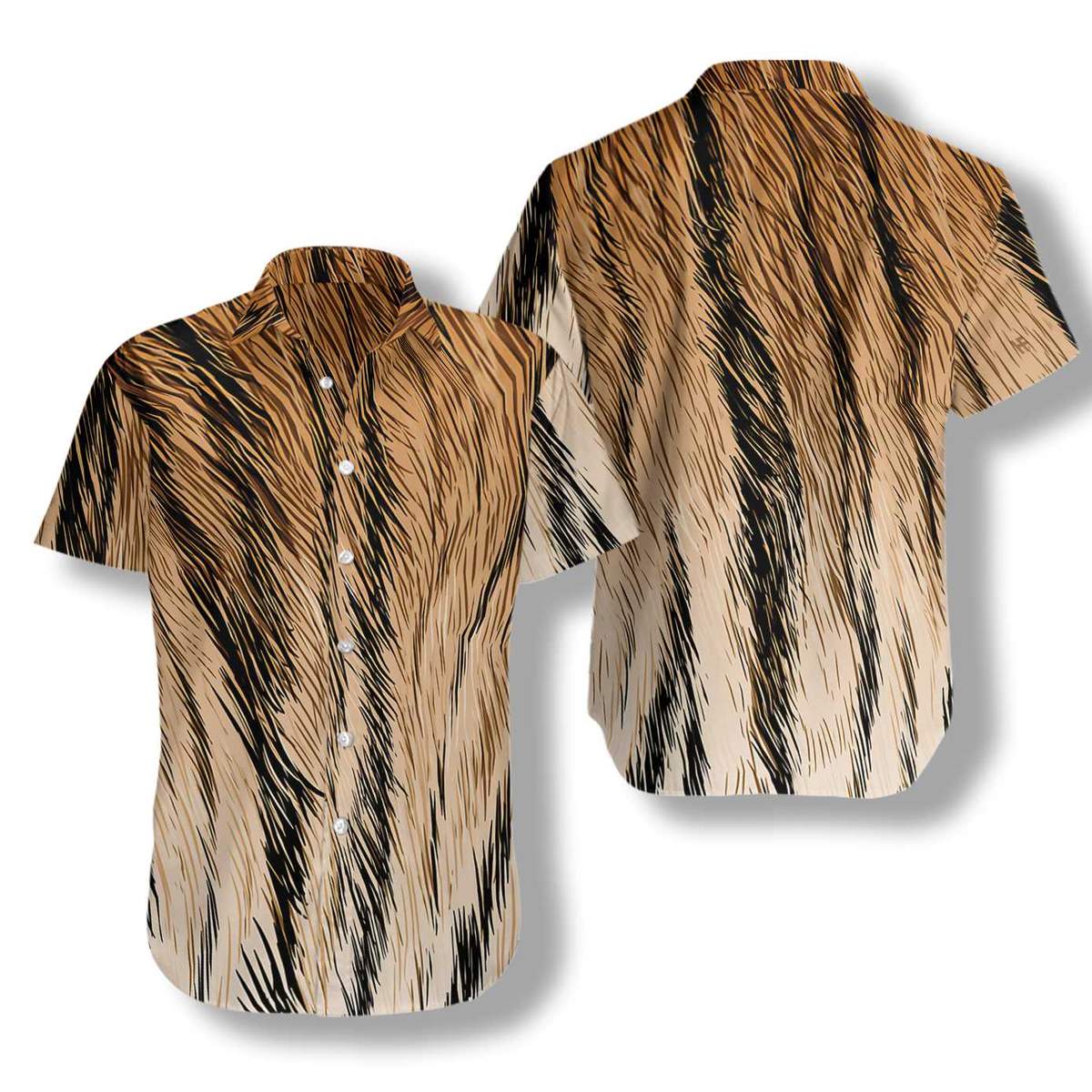 Tiger Fur Strip Pattern Hawaii Shirt Ha64896