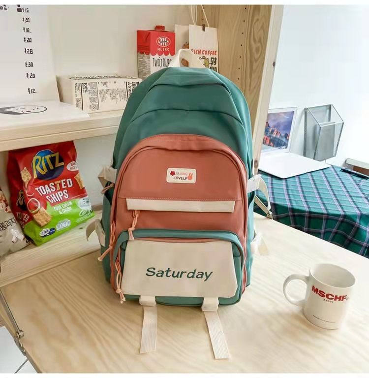 2022 New Fashion Women Backpack Canvas Teenage Bags for Female Candy Color School Bag Outdoor Travel Backpacks College Kawaii alx