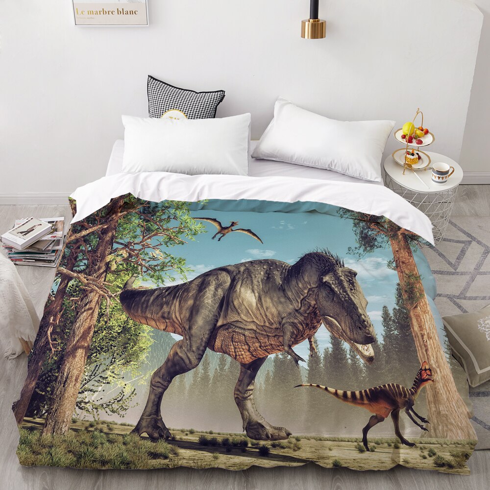 3D Hd Digital Printing Custom Duvet Cover,//Blanket Case Cartoon Bedding Kids Children Baby Dinosaurs