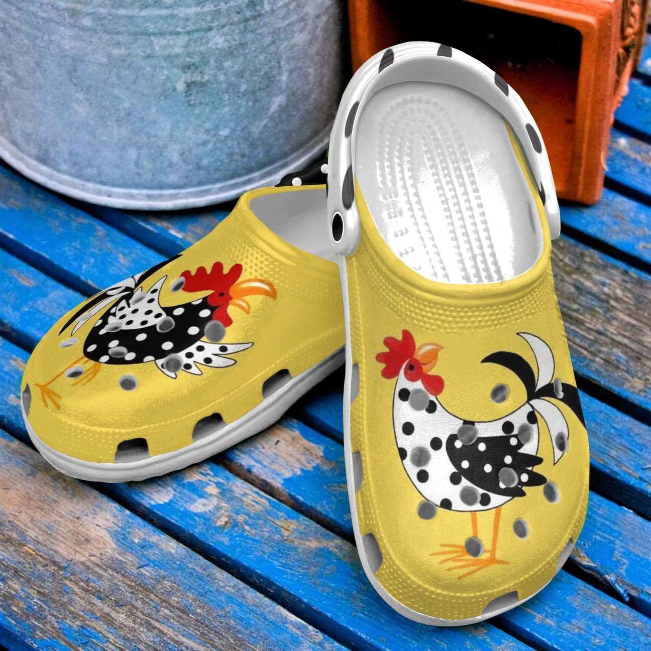 Chicken Personalized Clog, Custom Name, Text, Color, Number Fashion Style For Women, Men, Kid, Print 3D Fancy Chickens