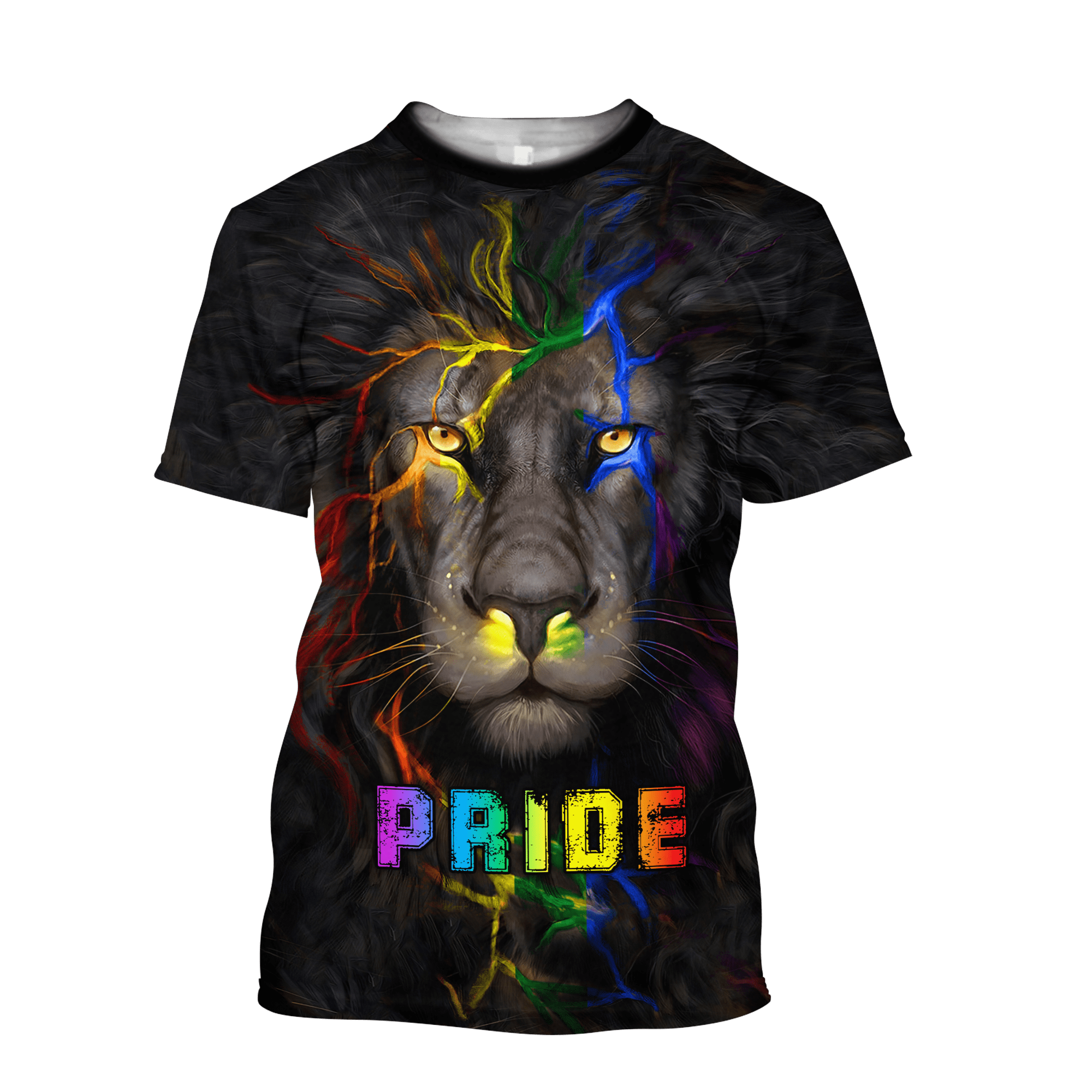 Tmarc Tee Lgbt Lion Pride Rainbow Color Gay Pride All Over Printed Unisex Shirts