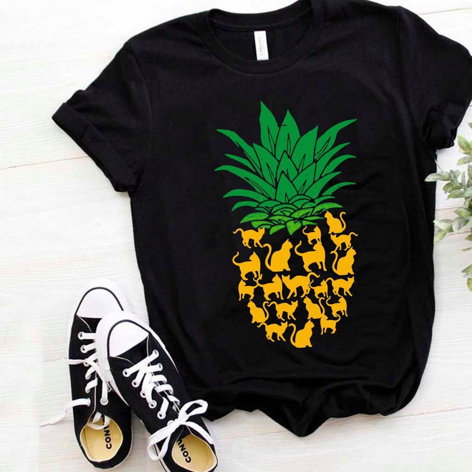 Black Cat Pineapple Gift Standard/Premium T-Shirt