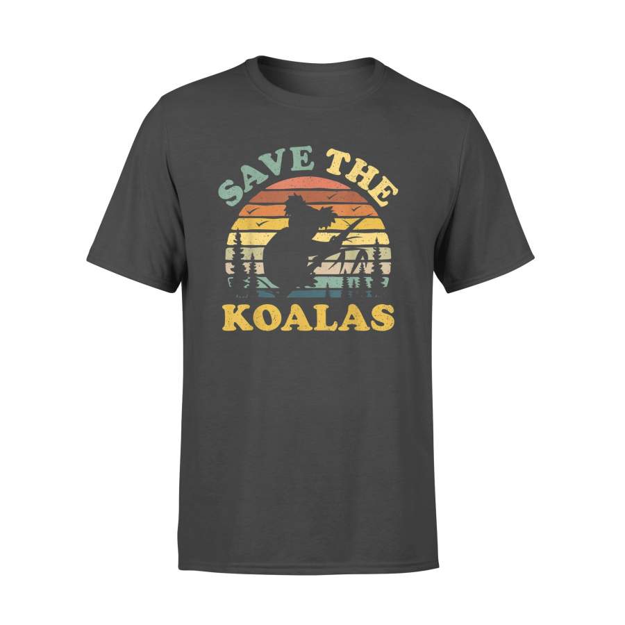 Save the Koala Vintage Retro Animal Lovers Gift T Shirt – Standard T-shirt