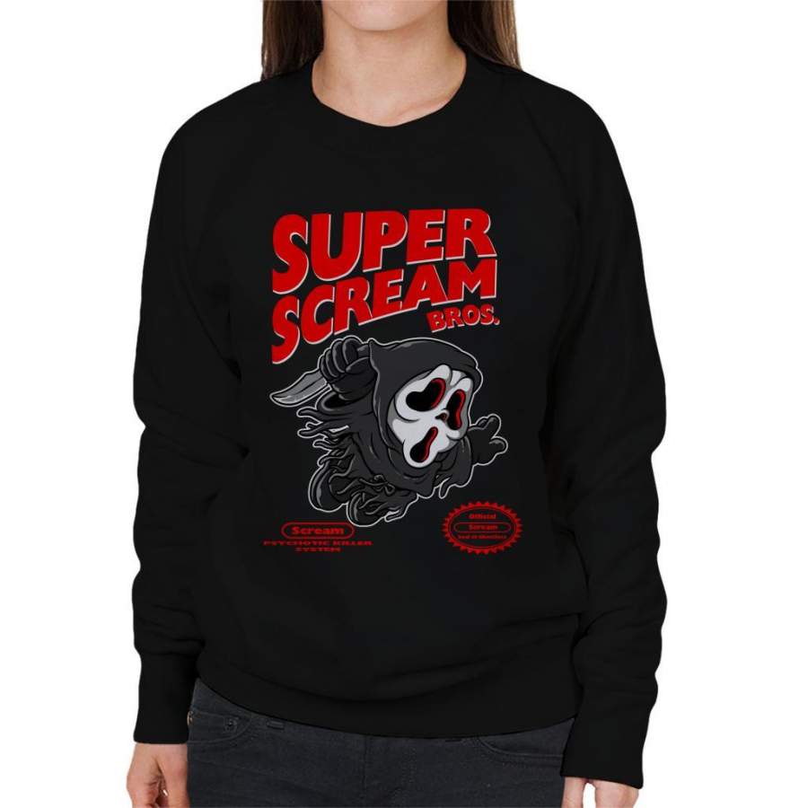 Super Scream Super Mario Bros Women’s Sweatshirt