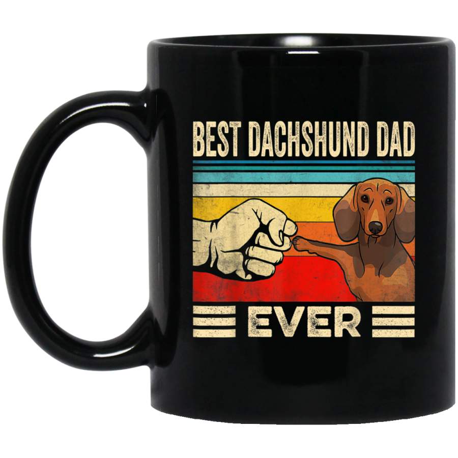 Vintage Best Dachshund Dad Ever Mug Dog Daddy Father day Mug