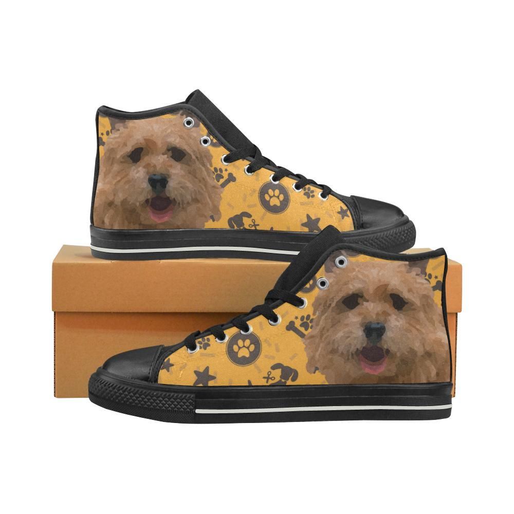 Norwich Terrier Dog Black Men Classic High Top Canvas Shoes