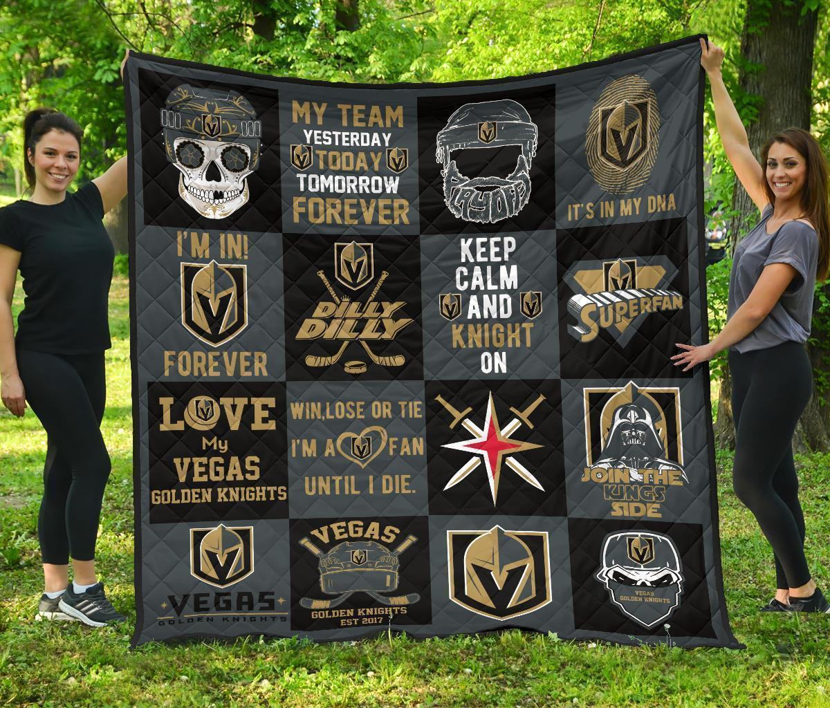 Fan Vegas Golden Knights Quilt Blanket Amazing Gift