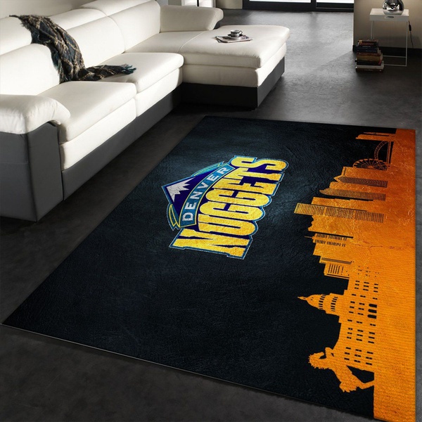 Denver Nuggets Skyline Area Rug Carpet Living Room Rug Family Gift Us Decor