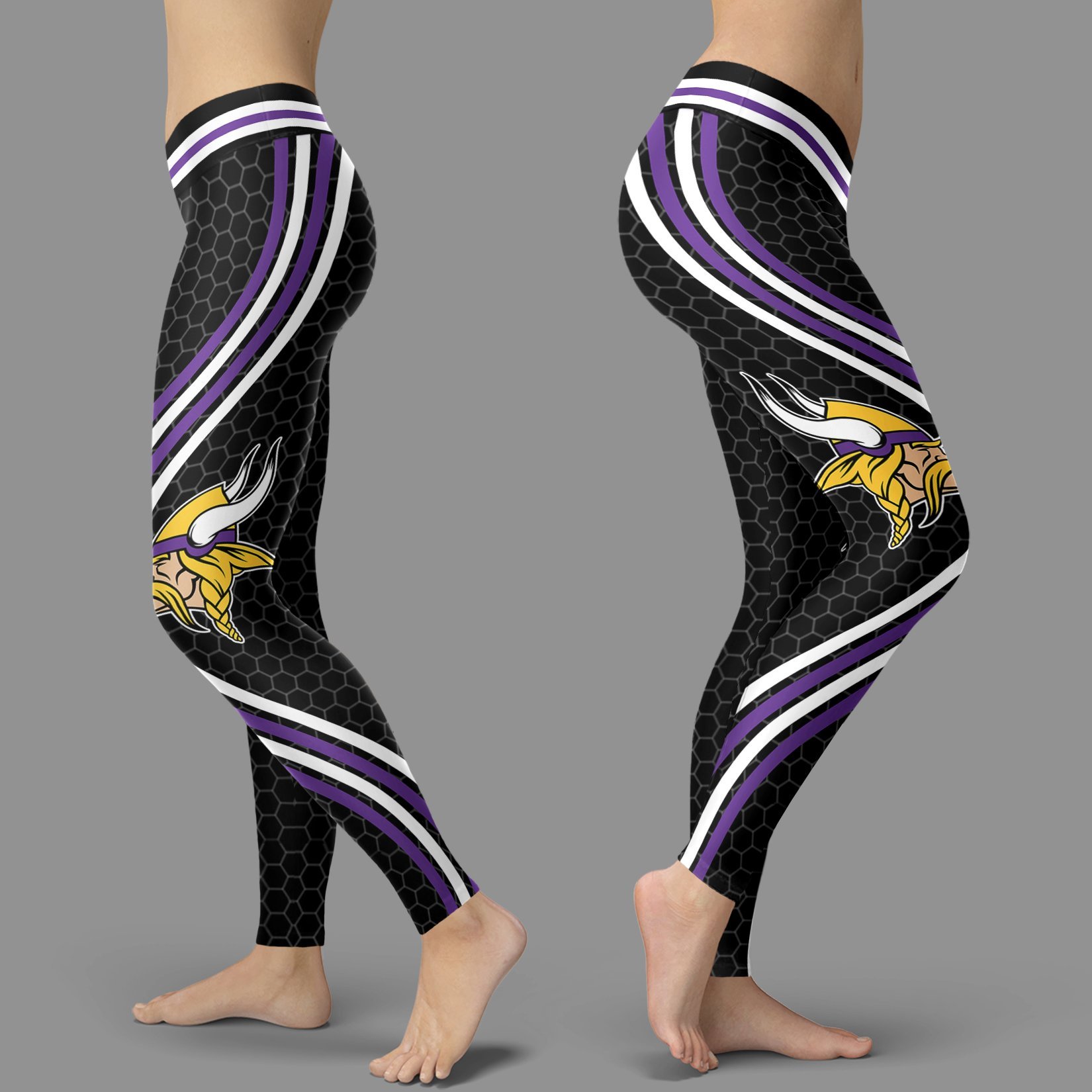 Black Curve Minnesota Vikings Leggings