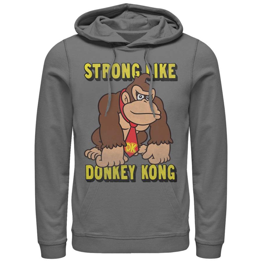 Nintendo Men’s Strong Like Donkey Kong  Lightweight Hoodie