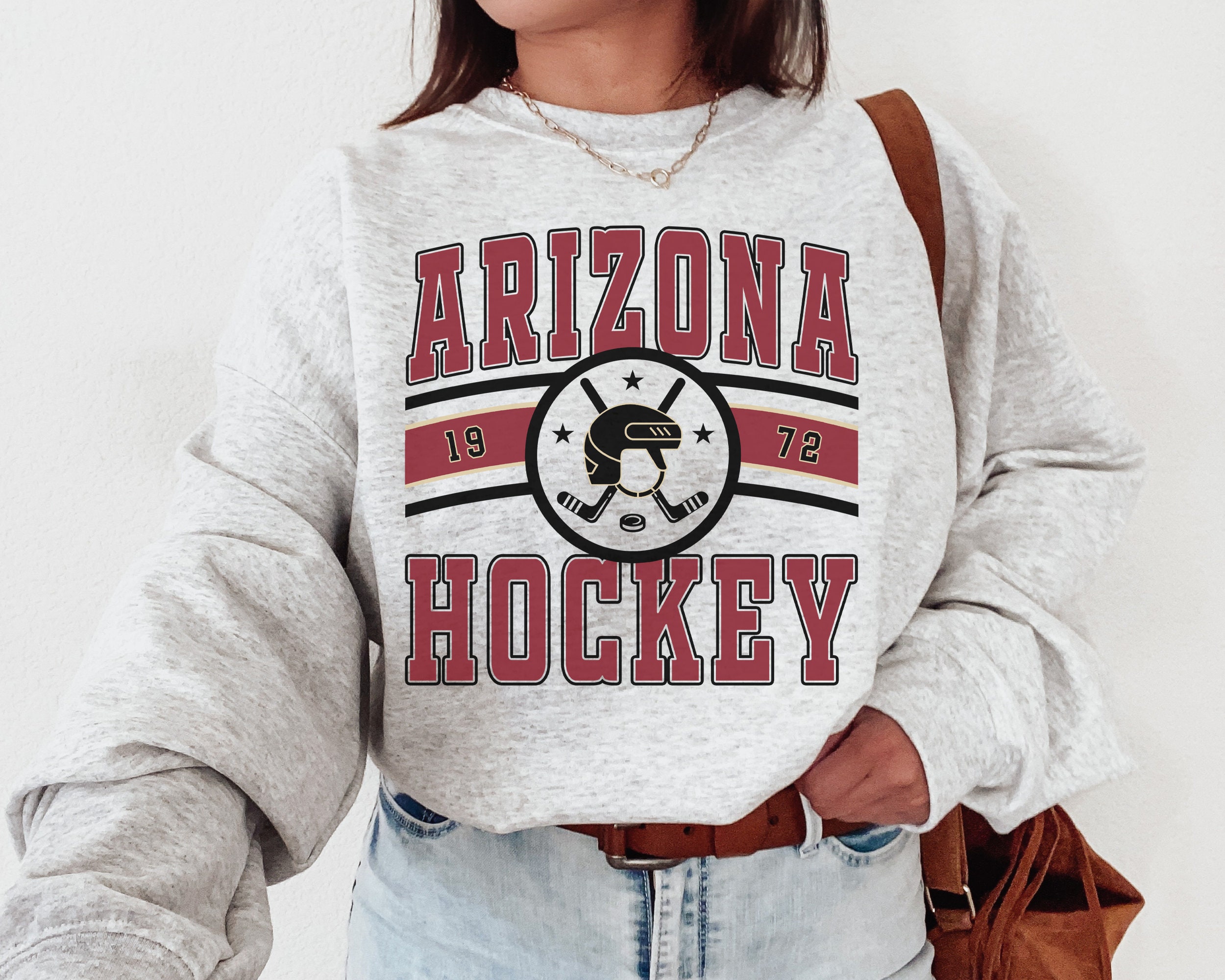 Arizona Coyote Sweatshirt, Vintage Arizona Coyote Sweatshirt  T-Shirt, Coyotes Sweater, Coyotes Shirt, Hockey Fan, Retro Arizona Ice Hockey