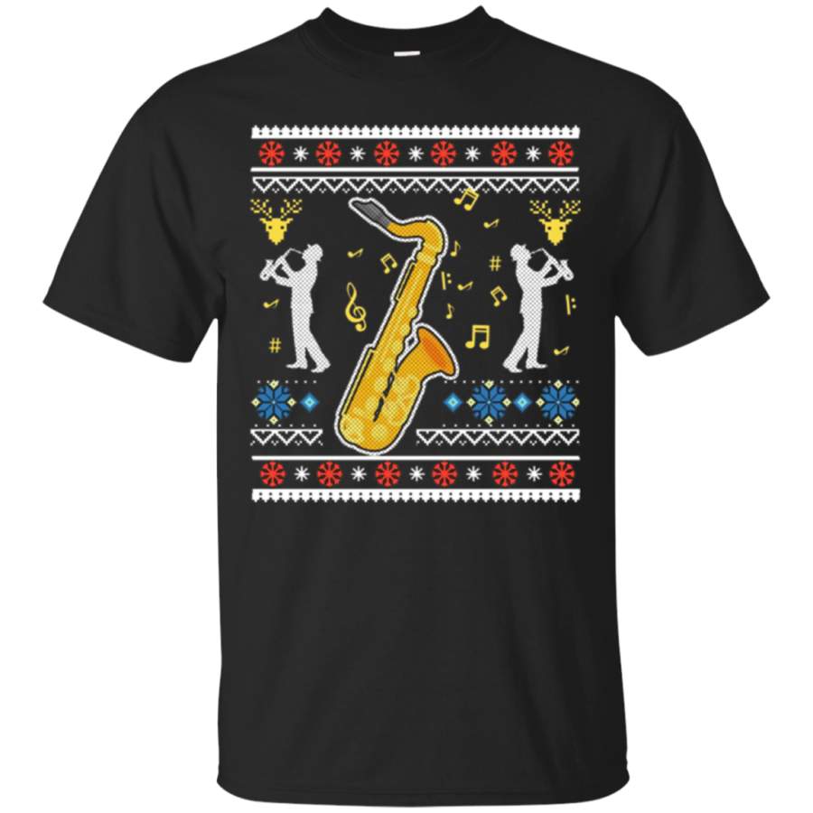 AGR Saxophone Ugly Christmas Sweater Holiday T-shirt