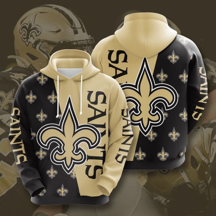 New Orleans Saints Hooded Pocket Pullover Sweater Hoodie For Fan