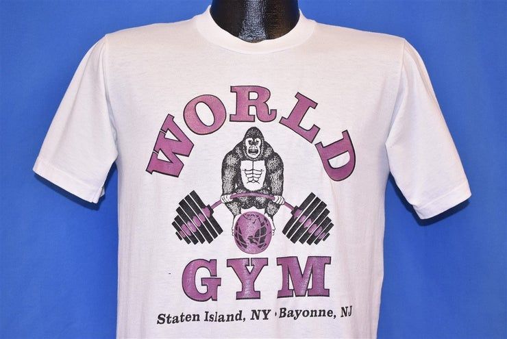 90S World Gym Staten Island Ny Bayone Nj Gorilla Vintage Shirt