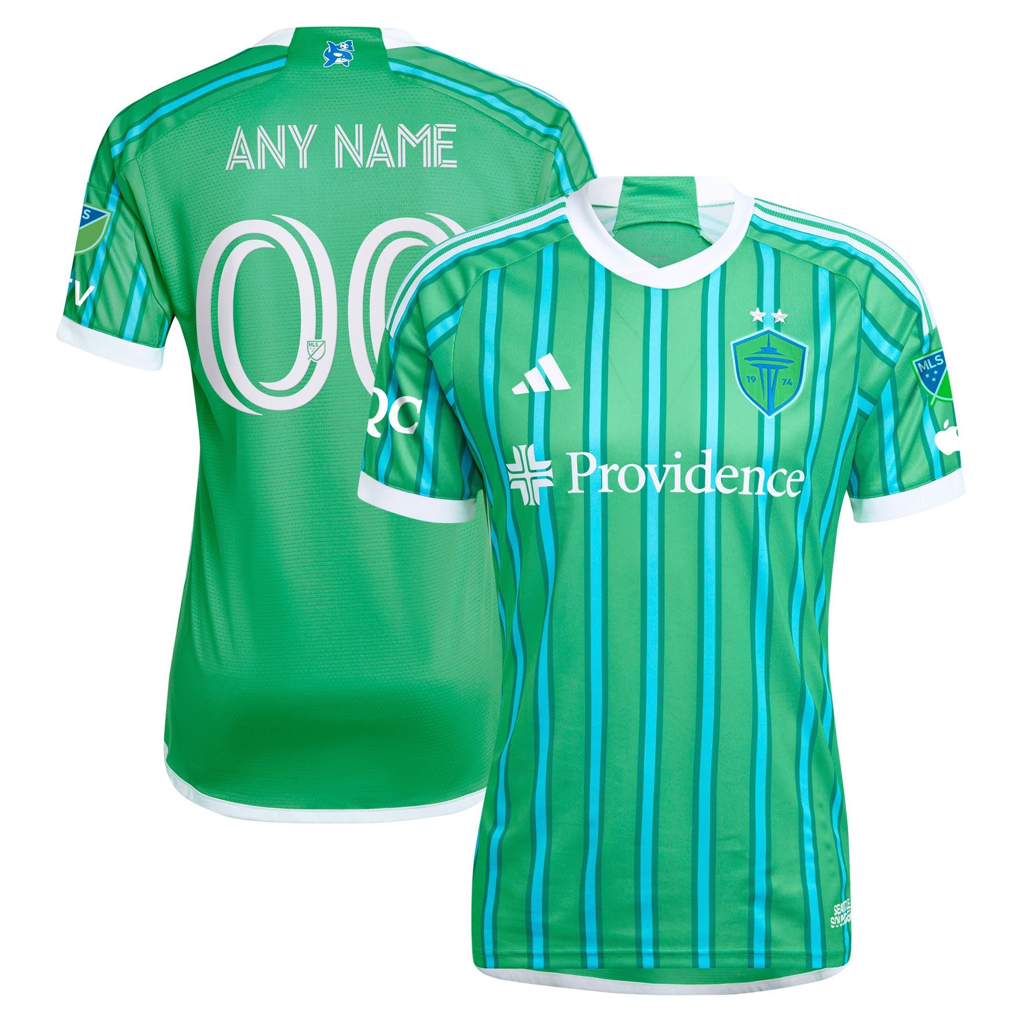 Seattle Sounders FC 2024 The Anniversary Kit Authentic Custom Jersey  Green