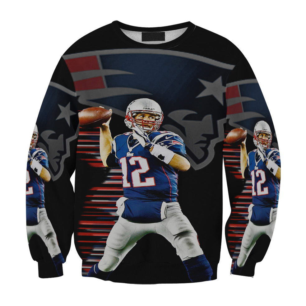 New England Patriots Tom New England Patriots Throwing Ball Gift For Fan 3D Full Printing Sweatshirt